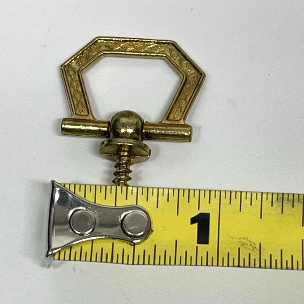 Vintage Screw Rings 3B Gilt Finish‎ By Gries Reproducer Co Hardware Crafts Lot 3